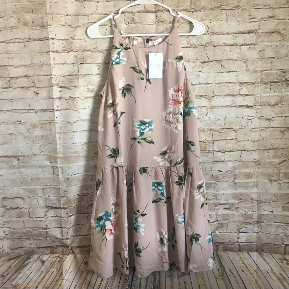 Luca & Grae floral sleeveless dress size medium